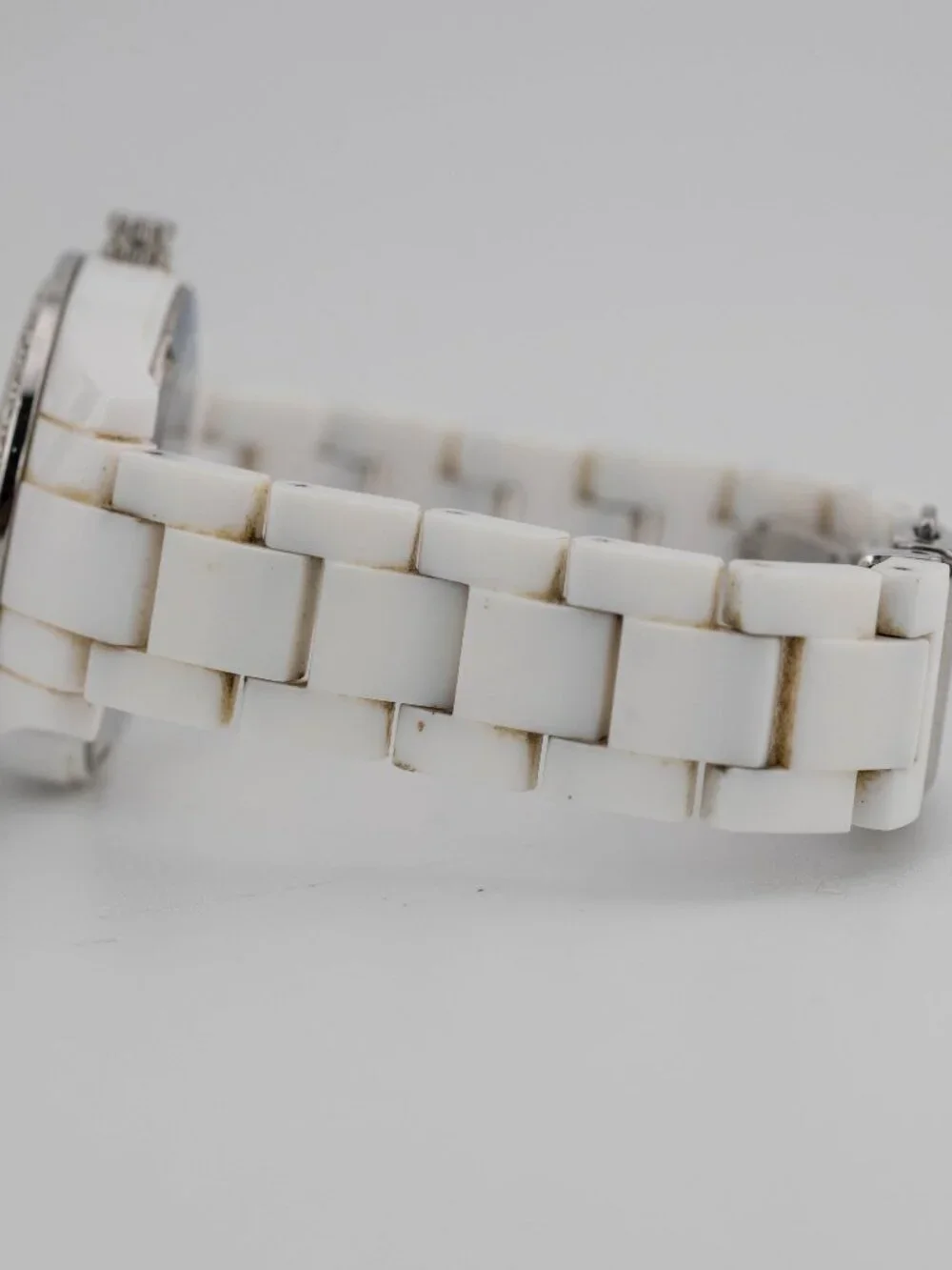 FOSSIL ES-2437 Stella White Resin Date Quartz Analog Women's Watch New Battery